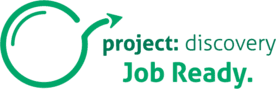 Project Discovery Job Ready logo design.